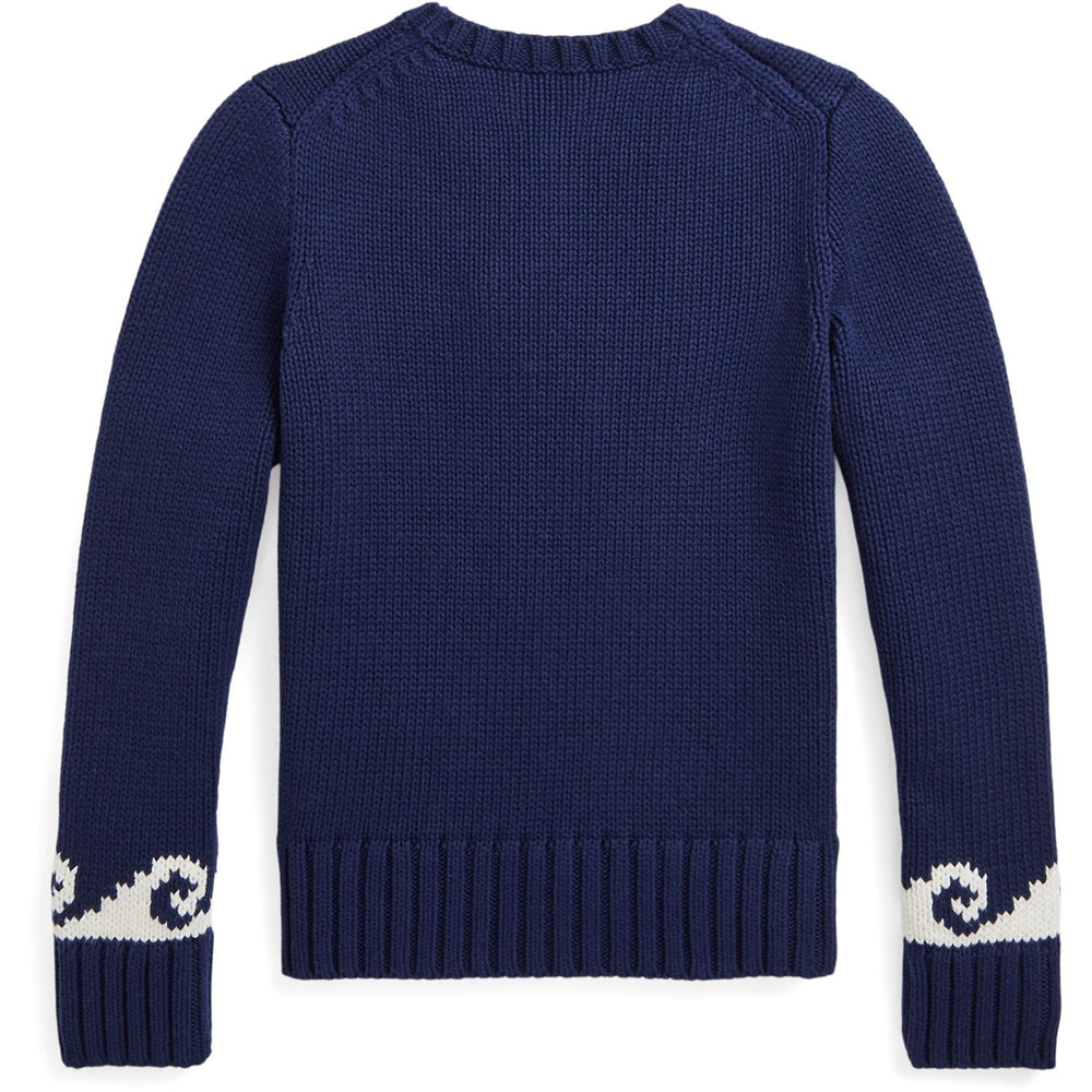 Køb Polo Ralph Lauren Newport Navy / Clubhouse Cream Girl Pullover