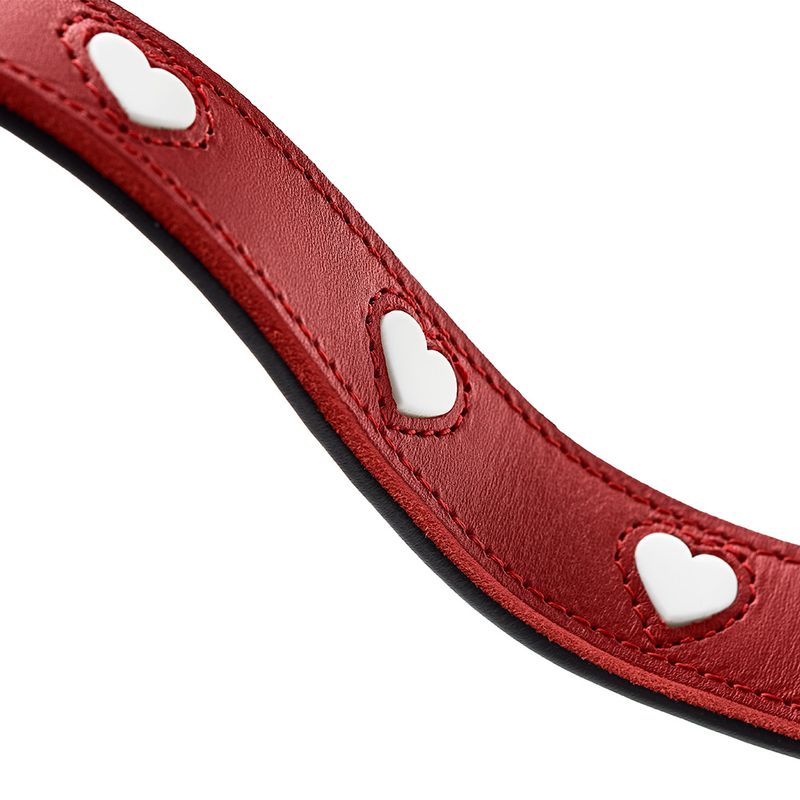Laisse réglable HUNTER Love, rouge pour chien