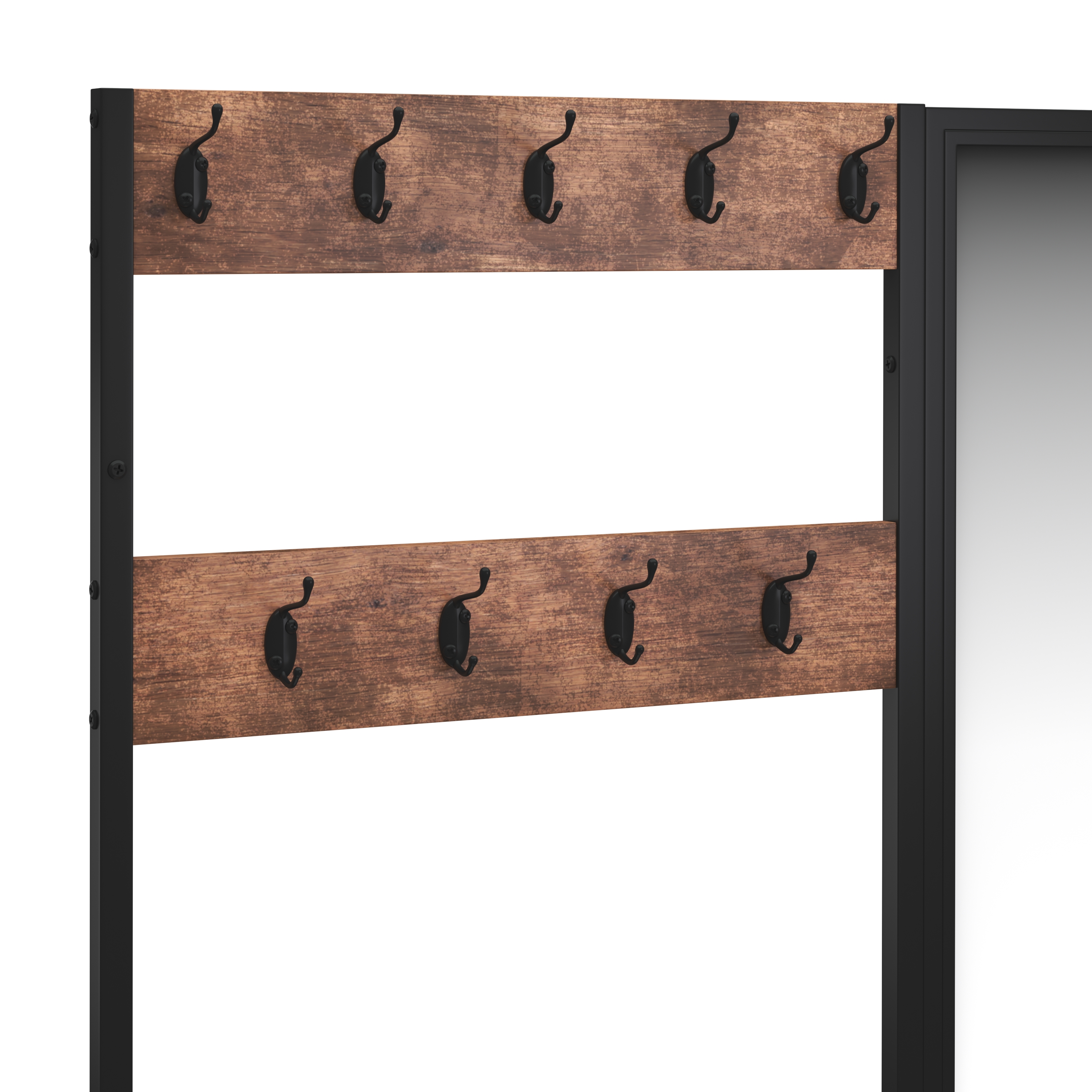 Garderobe Schuhregal mit Spiegel Vintage BONITA 90 x 185 cm