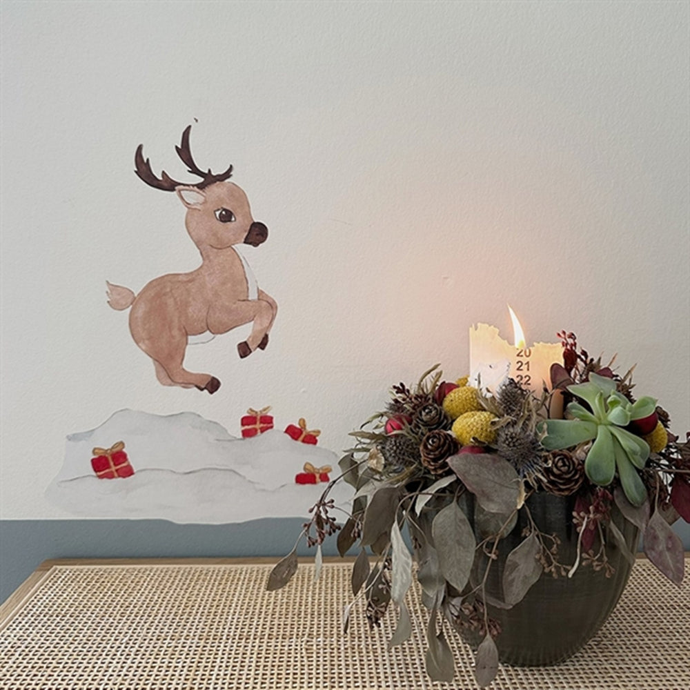 Wallstickers Rudolph Og Gaver Multi