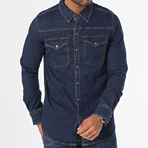 Chemise Manches Longues Bleu Brut