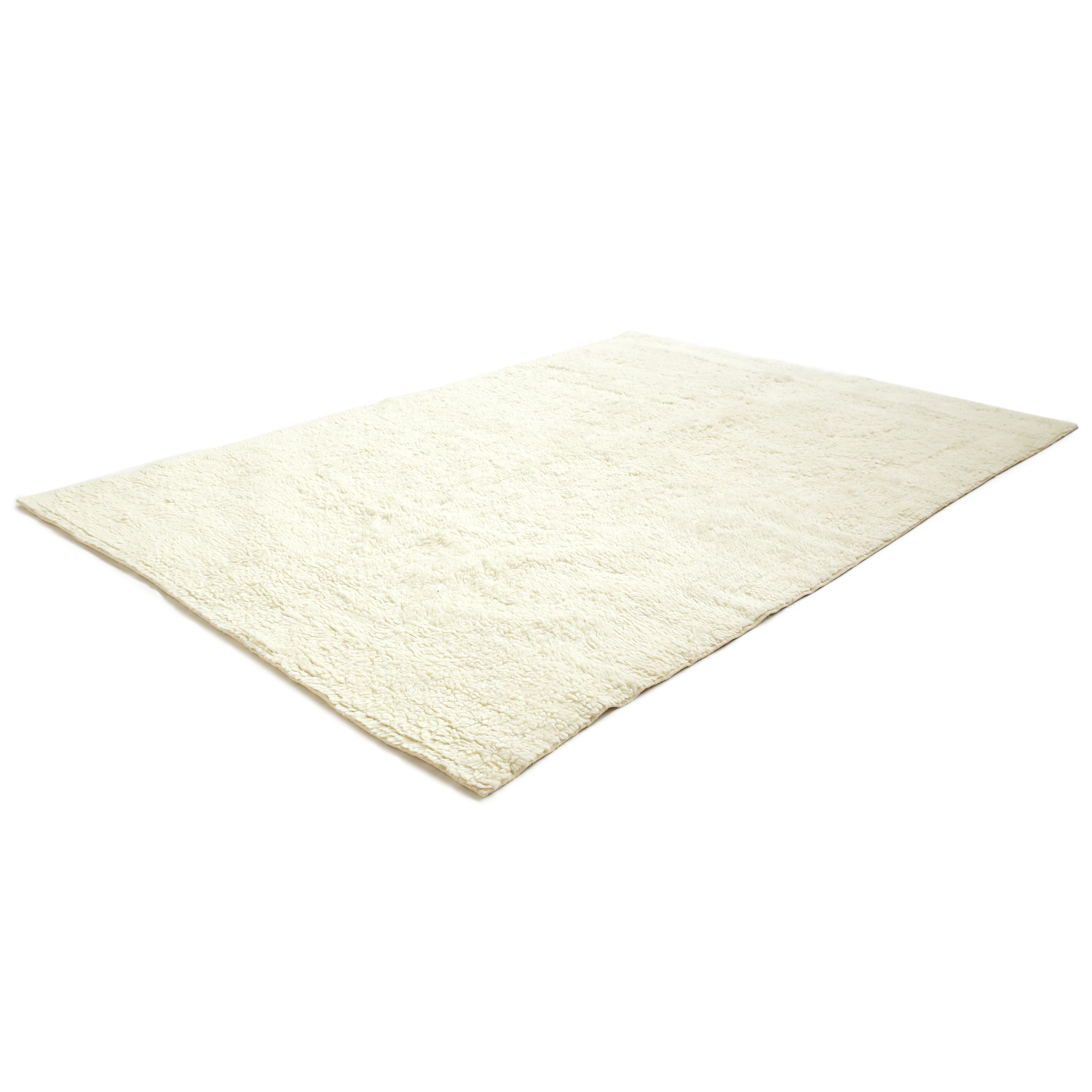 Woll-Teppich 'Mariza' weiß, B 200 cm, L 140 cm von fischer's lagerhaus