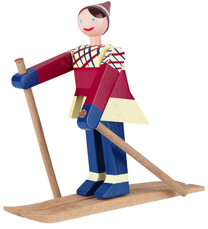 Kay Bojsen Holzfigure - Skifahrerin Datti - Mädchen 15,5 cm - Bl