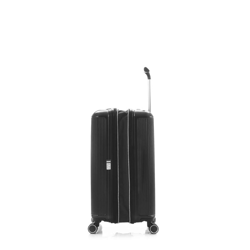 Lot de 3 valises rigides 9925 Extensibles 55, 66 et 76 cm Noir