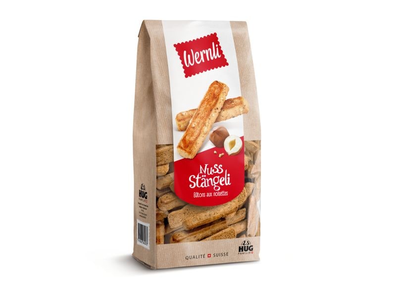 Wernli Gebäck Nuss-Stängeli 290 g Traditionelles Nussgebäck mit Haselnüssen