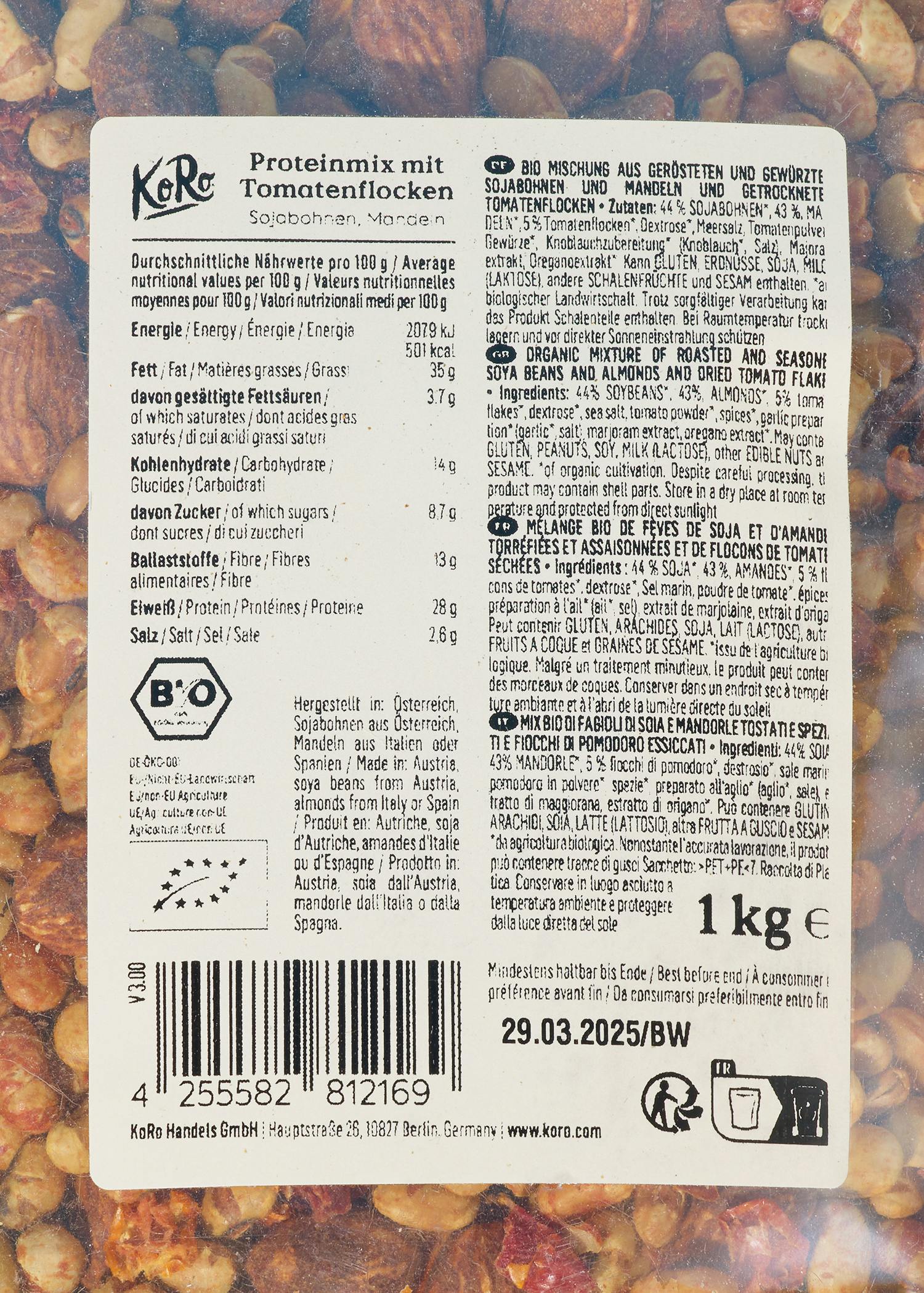 Bio Proteinmix mit Tomatenflocken 1 kg