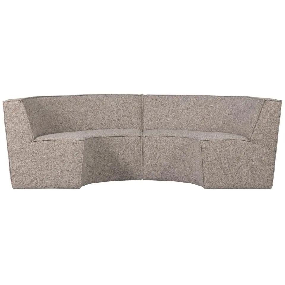 WOOOD Europa 4-Zits Eetbank - Polyester - Zand - 85x372x93