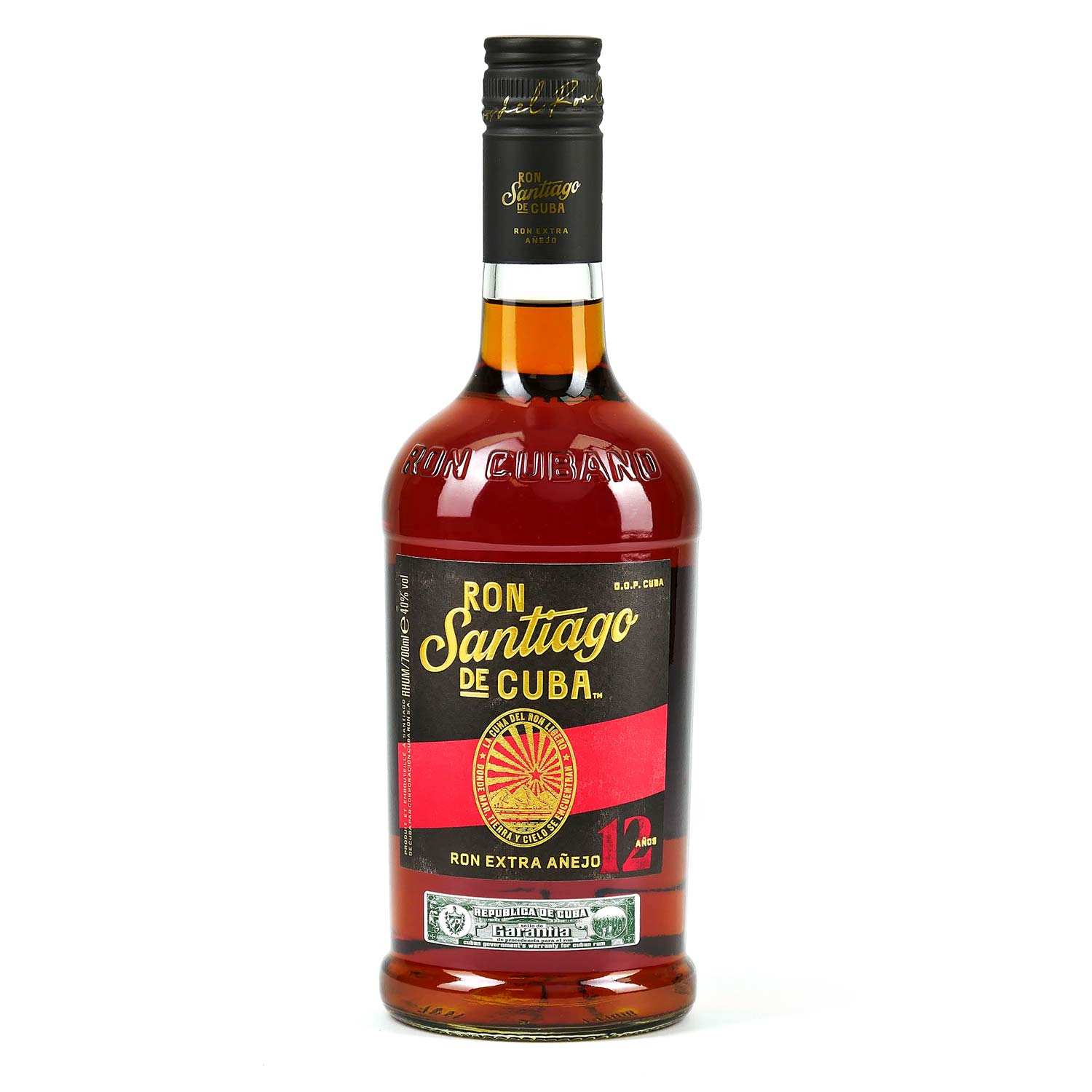 Rhum Santiago de Cuba 12 años 40%