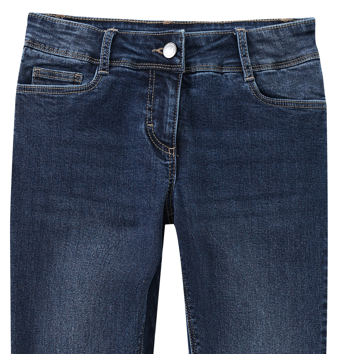 Yigga Mädchen Thermo-Jeans im Slim-Design dunkelblau