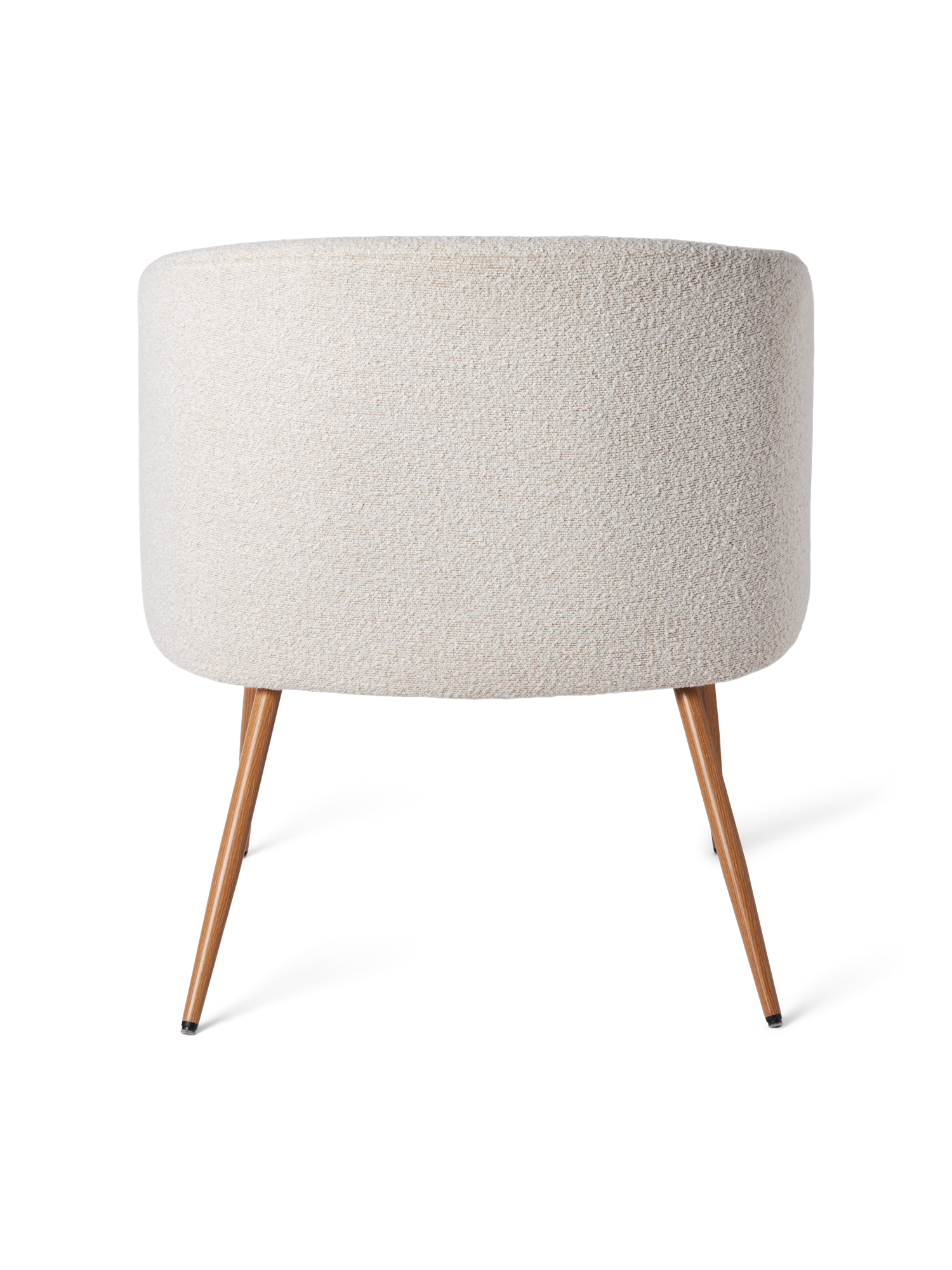 Loungestol i boucléstof | Jern/polyester/polyuretan. 50 x 42,5 x 81 cm. | Off White
