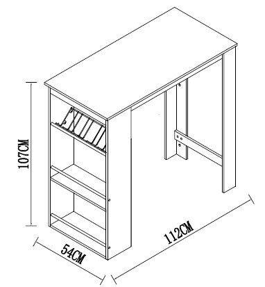 VCM Holz Bartisch Tresen Stehtisch Bistrotisch Bartresen hoher Tisch Oktola
