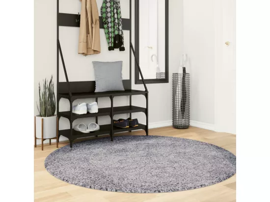 Tapis shaggy à poils longs moderne bleu ø 160 cm
