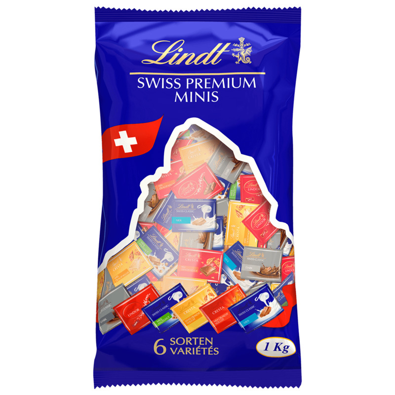 Lindt Napolitains, assortiert, 1000 g, 150 Stück
