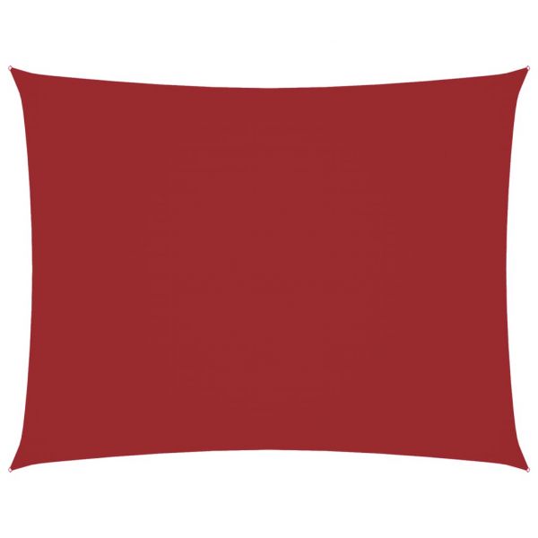 vidaXL Para-sol Estilo Vela Tecido Oxford Retangular 5x6 M Vermelho - 3875520862
