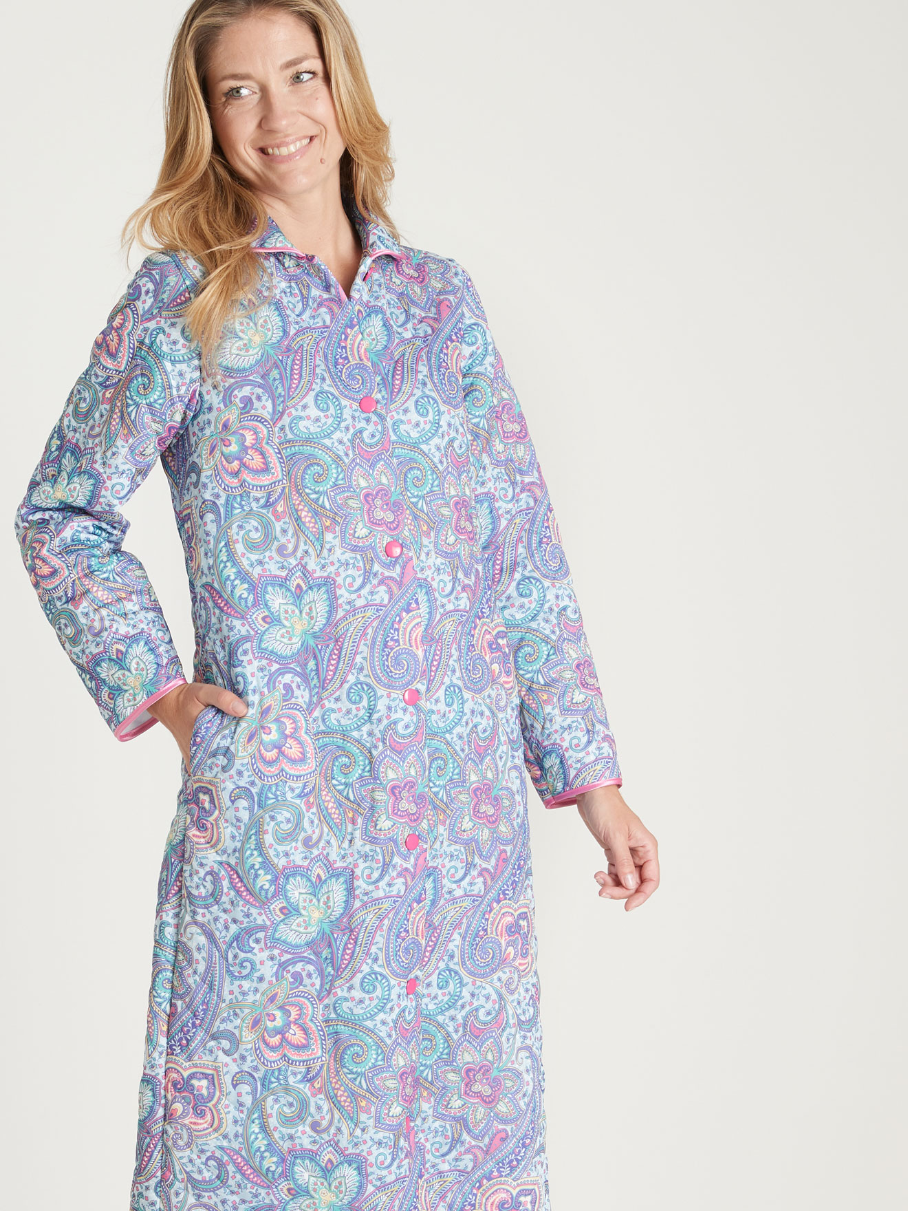 Robe de chambre classique matelassée