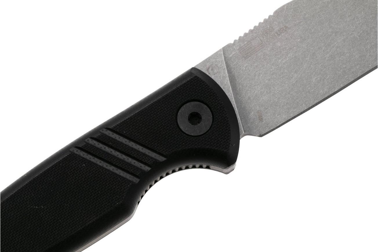 Kershaw Pack Mule 1089 Stonewashed N690, Black G10, vaststaand mes
