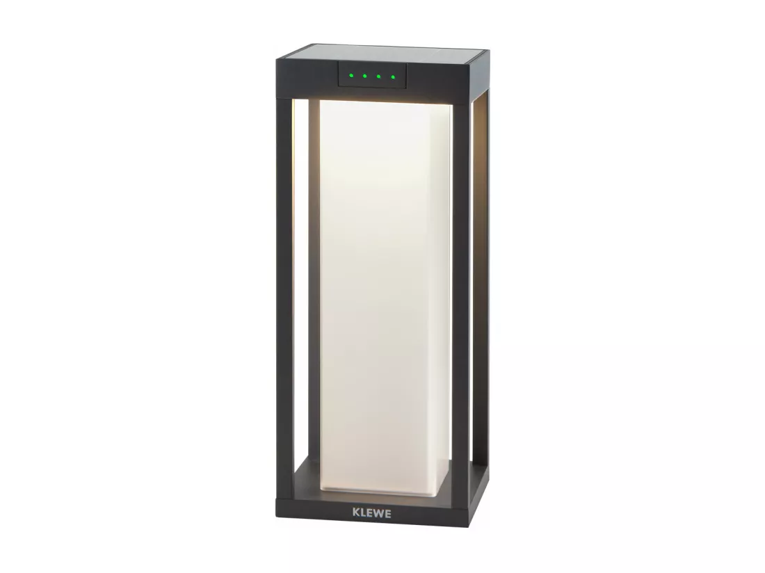 Borne solaire RADIA MINI MOON Noir Aluminium H35cm