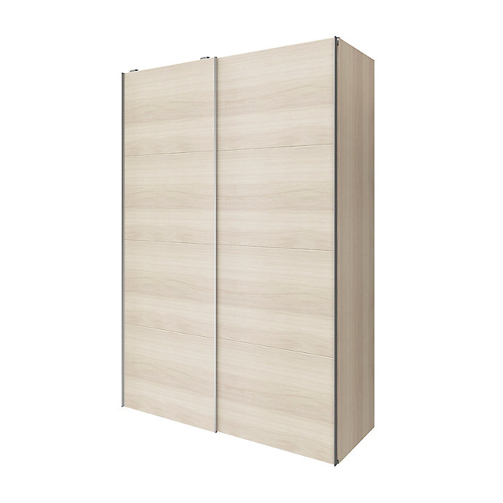 Armoire penderie portes coulissantes effet chêne GoodHome Atomia H. 225 x L. 150 x P. 63,5 cm