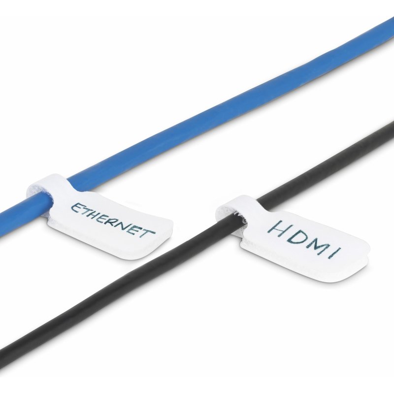 StarTech.com Étiquette pour Câble de 9 cm, Paquet de 100, Blanches, Étiquette de Repérage pour Câble avec Crochets, Étiquettes de Cordon Inscriptibles pour Gestion des Câbles, Étiquettes d'Identification de Câbles