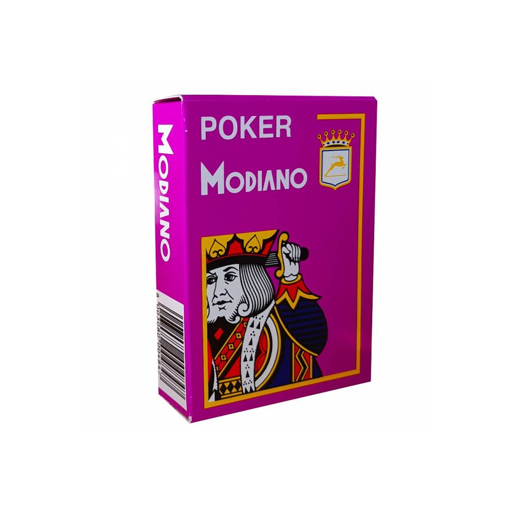 Jeu de 54 cartes Modiano format poker - Violet