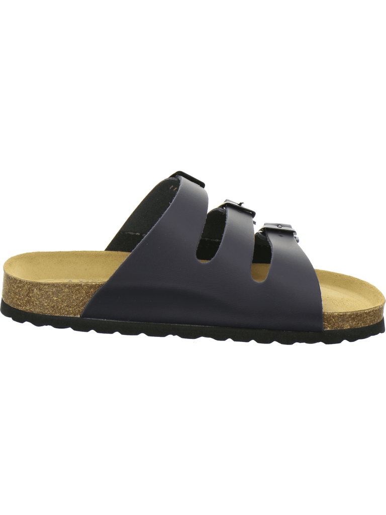 Pantoletten Herren Leder navy