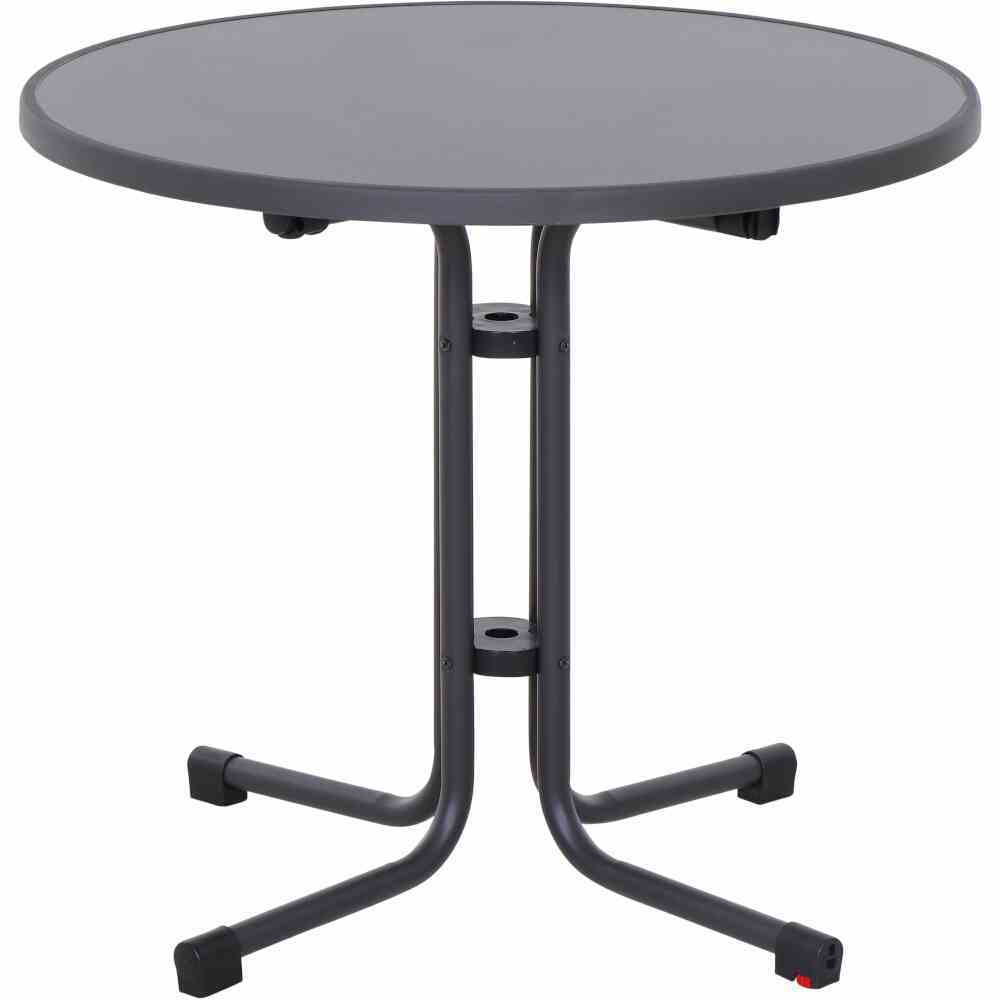 Klapptisch PACO- matt anthrazit - Stahl - 80 cm