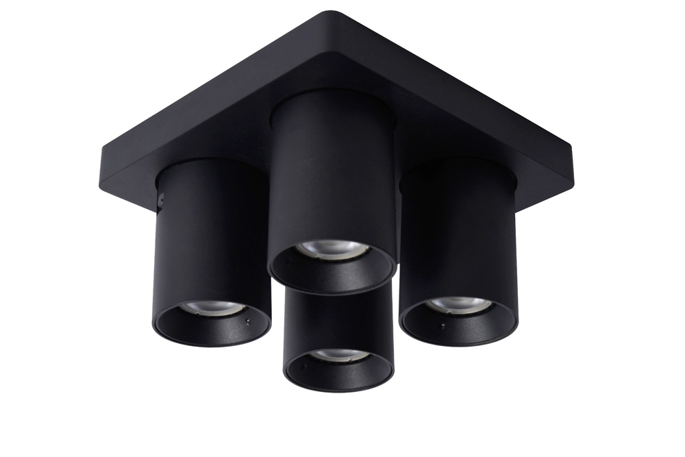 Lucide Nigel plafondlamp 4x 5W zwart