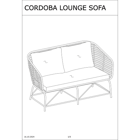 Cordoba loungesæt med hynder - natur