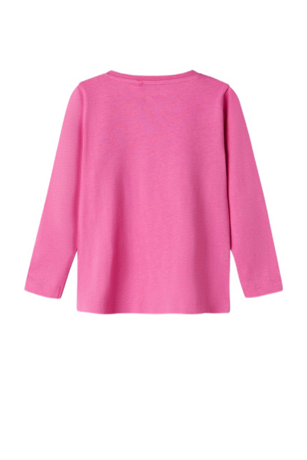 NAME IT longsleeve NMFVIOLET met printopdruk roze