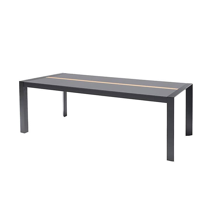 Table de jardin Freser en aluminium coloris gris L.200,2 x l.100 x H.74,3 cm
