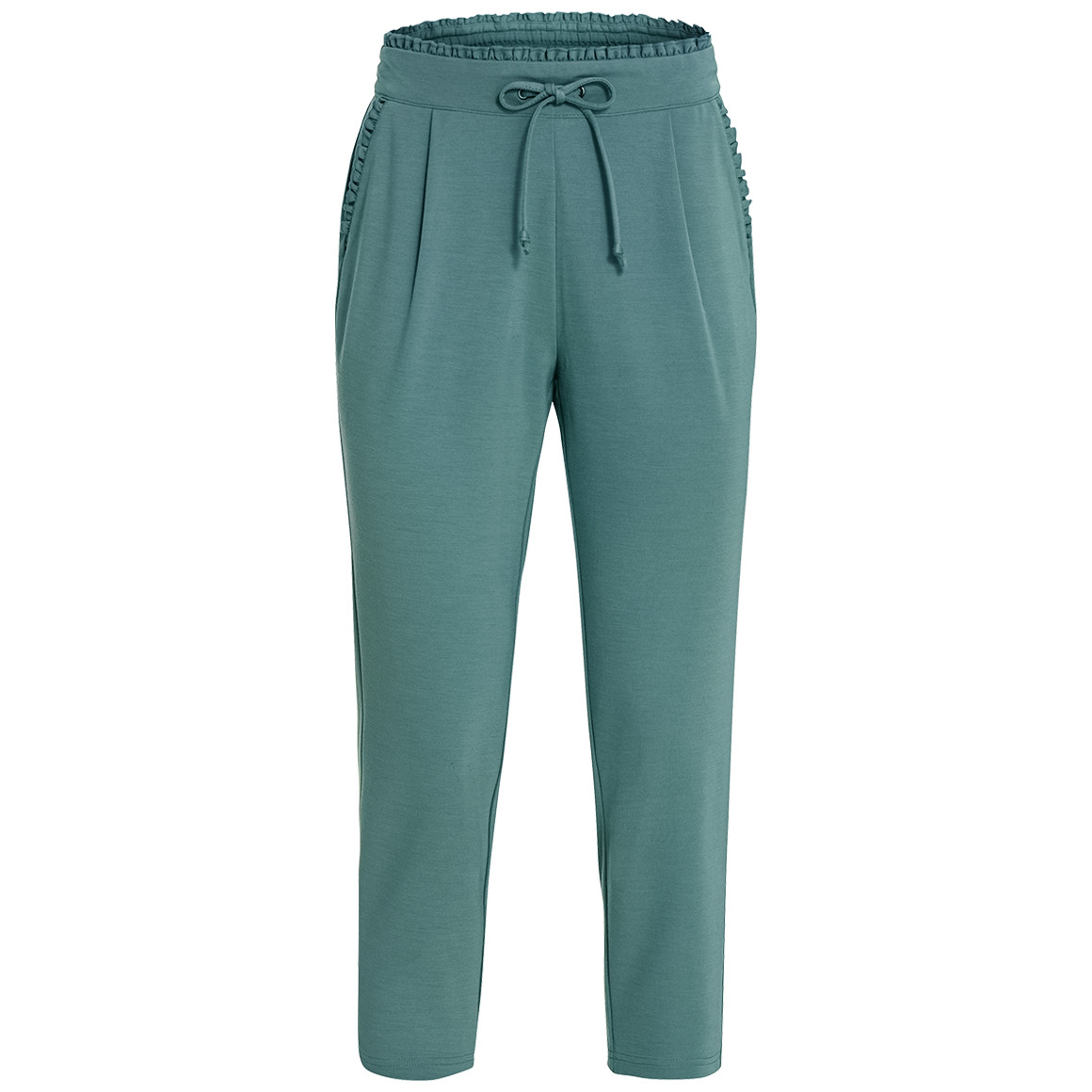 Gina Damen Jogpants in Capri-Länge dunkelgrün