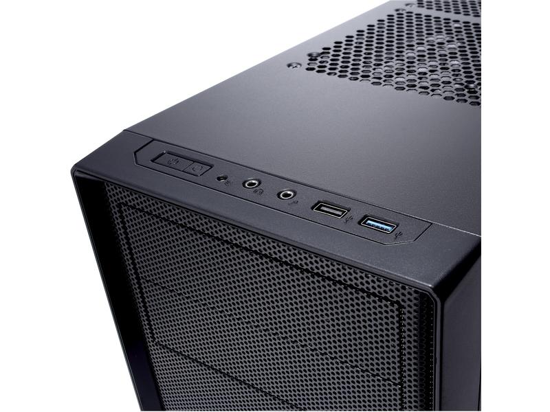 Fractal Design PC-Gehäuse Focus G Schwarz Leises Mid-Tower Gehäuse für ATX Mainboards mit grossem Sichtfenster