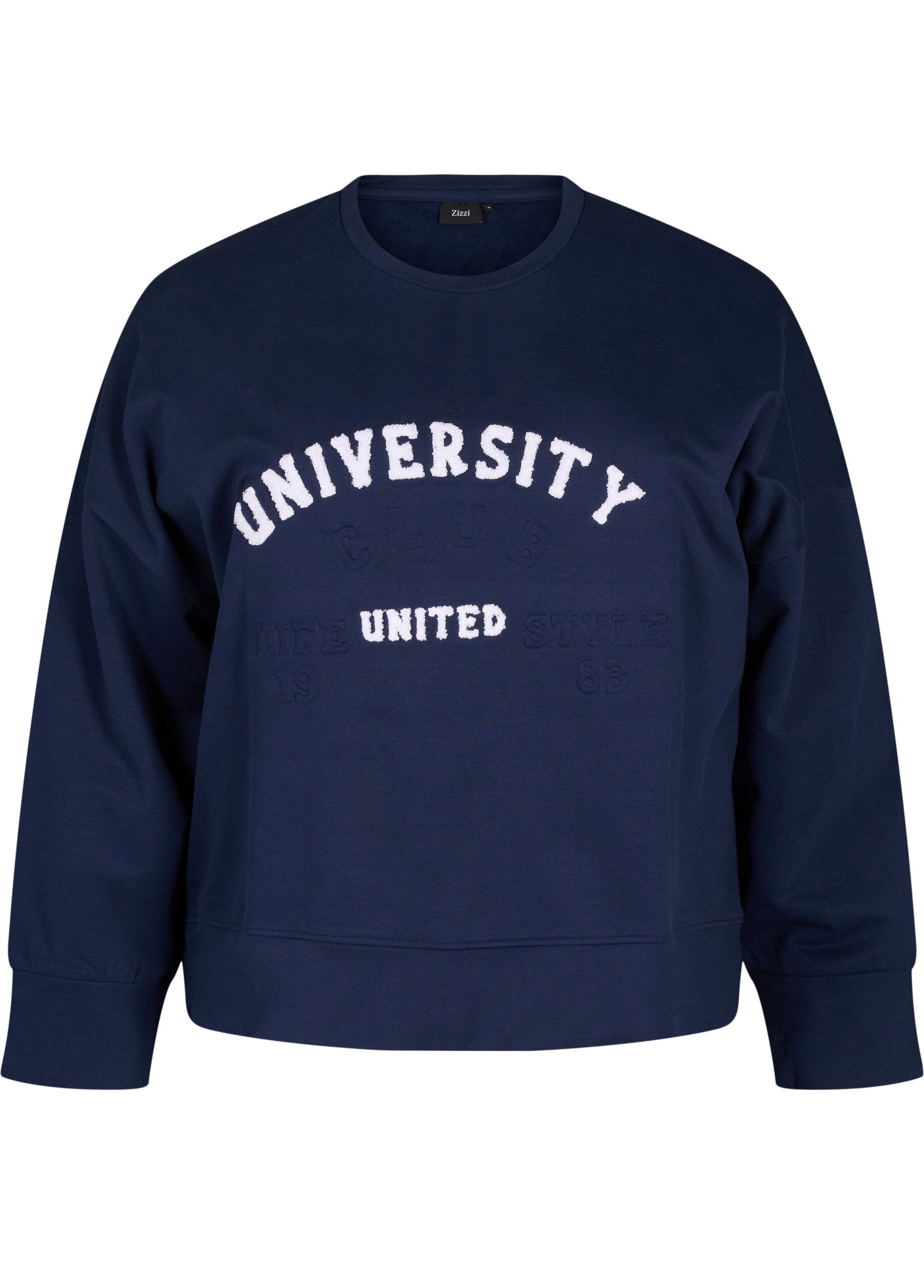 Sweatshirt med motiv og lange ærmer