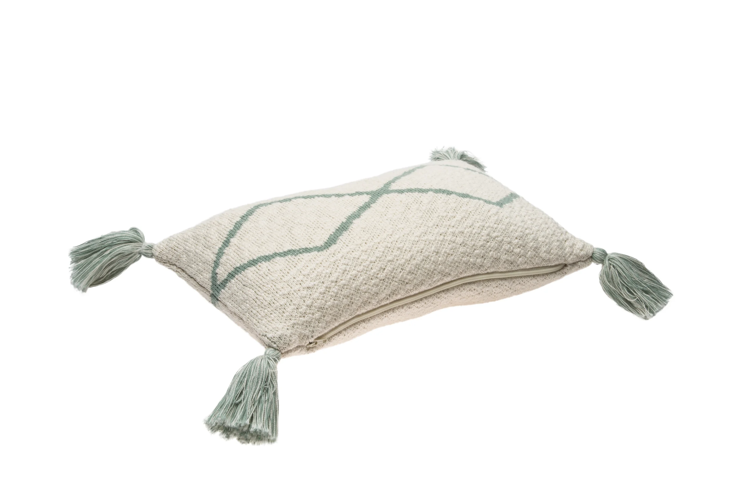 PETIT OASIS - Coussin en tricot en coton | Argent