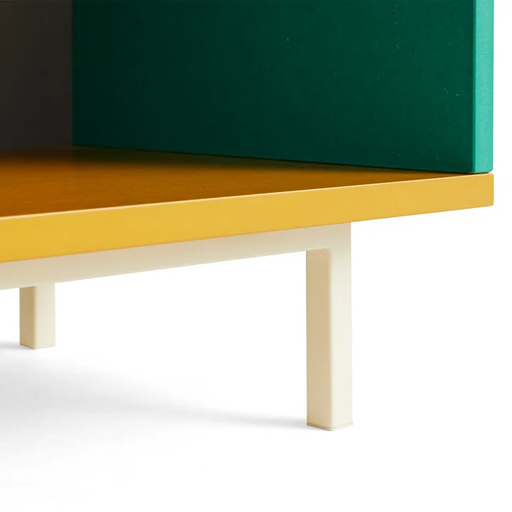HAY - Colour Cabinet M mit Glastüren, 120 x 51 cm, dark mint (freistehend)