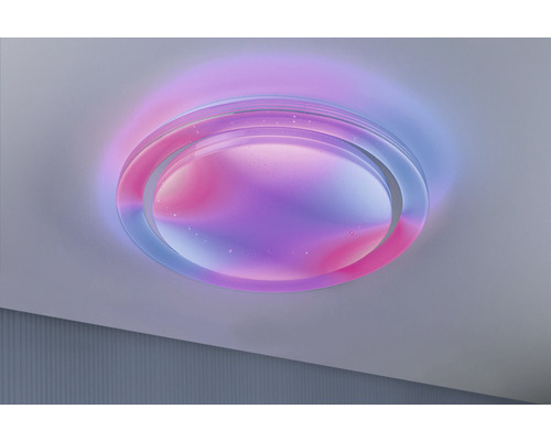 Dimbare LED-lamp 40W 2800 lm 2700-6500 K Ø 45 cm SpacyColor frameloos chroom/wit + afstandsbediening + RGB + sterrenhemel