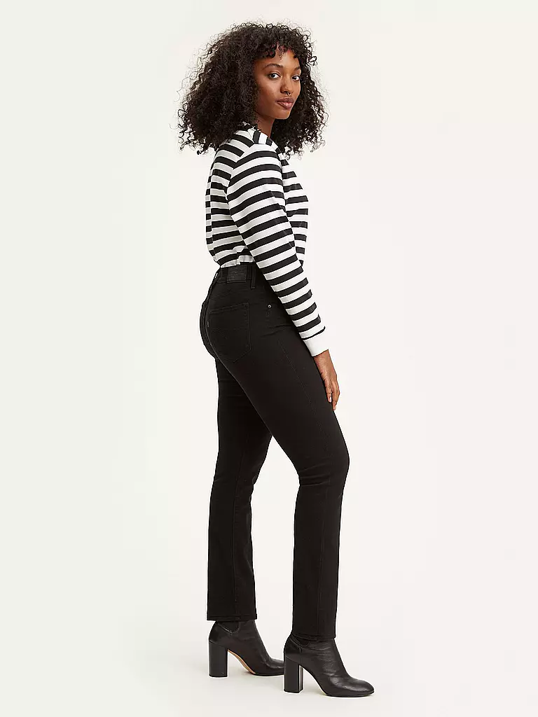 LEVI'S® Jeans Straight Fit 724 Highwaist schwarz