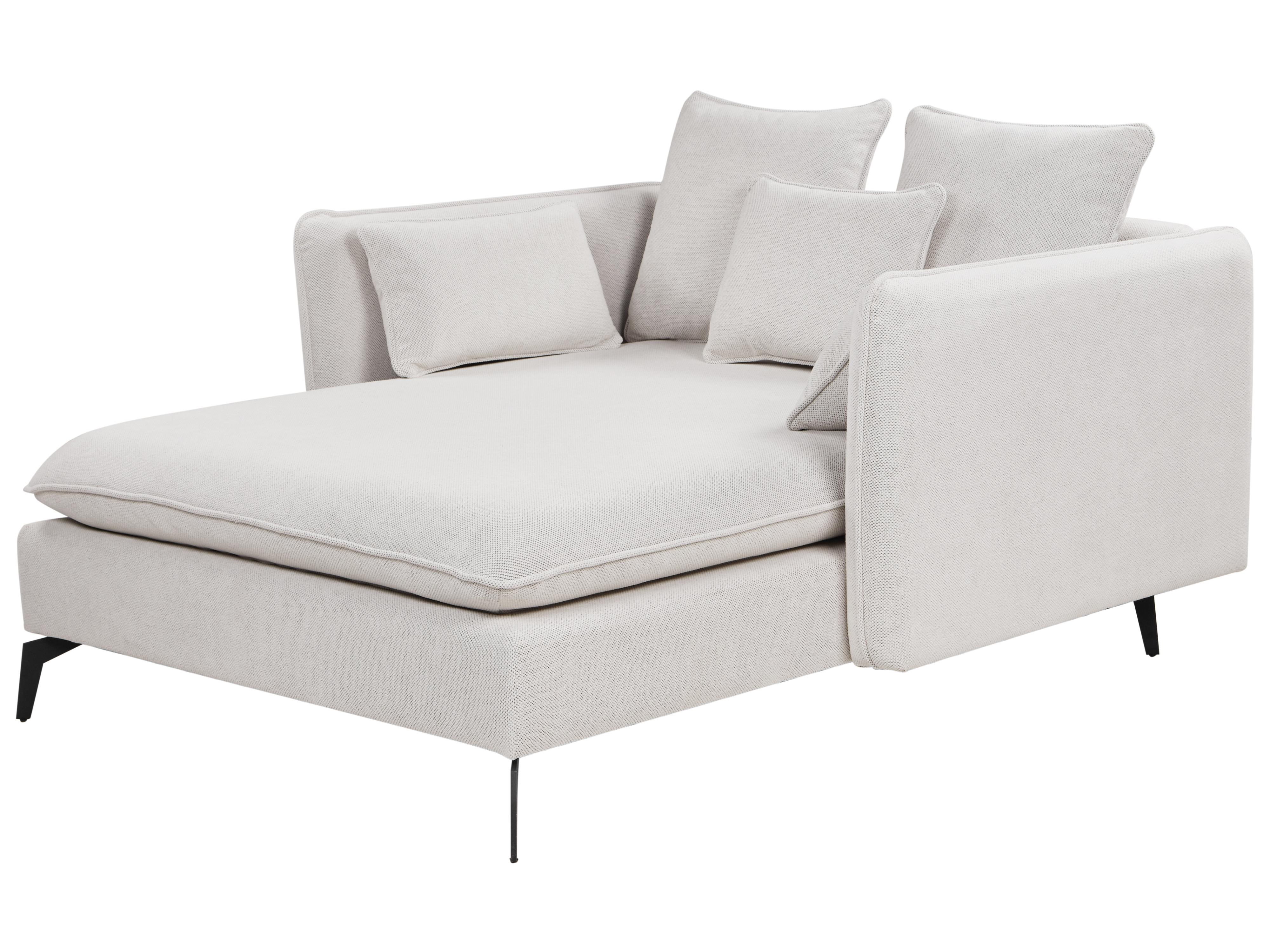 Chaise longue CHARMES Stof Lichtbeige