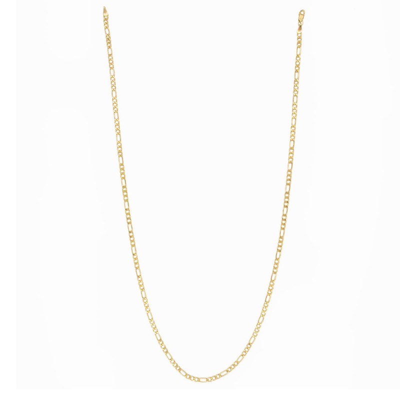 Collier / Chaîne Or Jaune Maille Figaro Alternée 1+3 - 60cm
