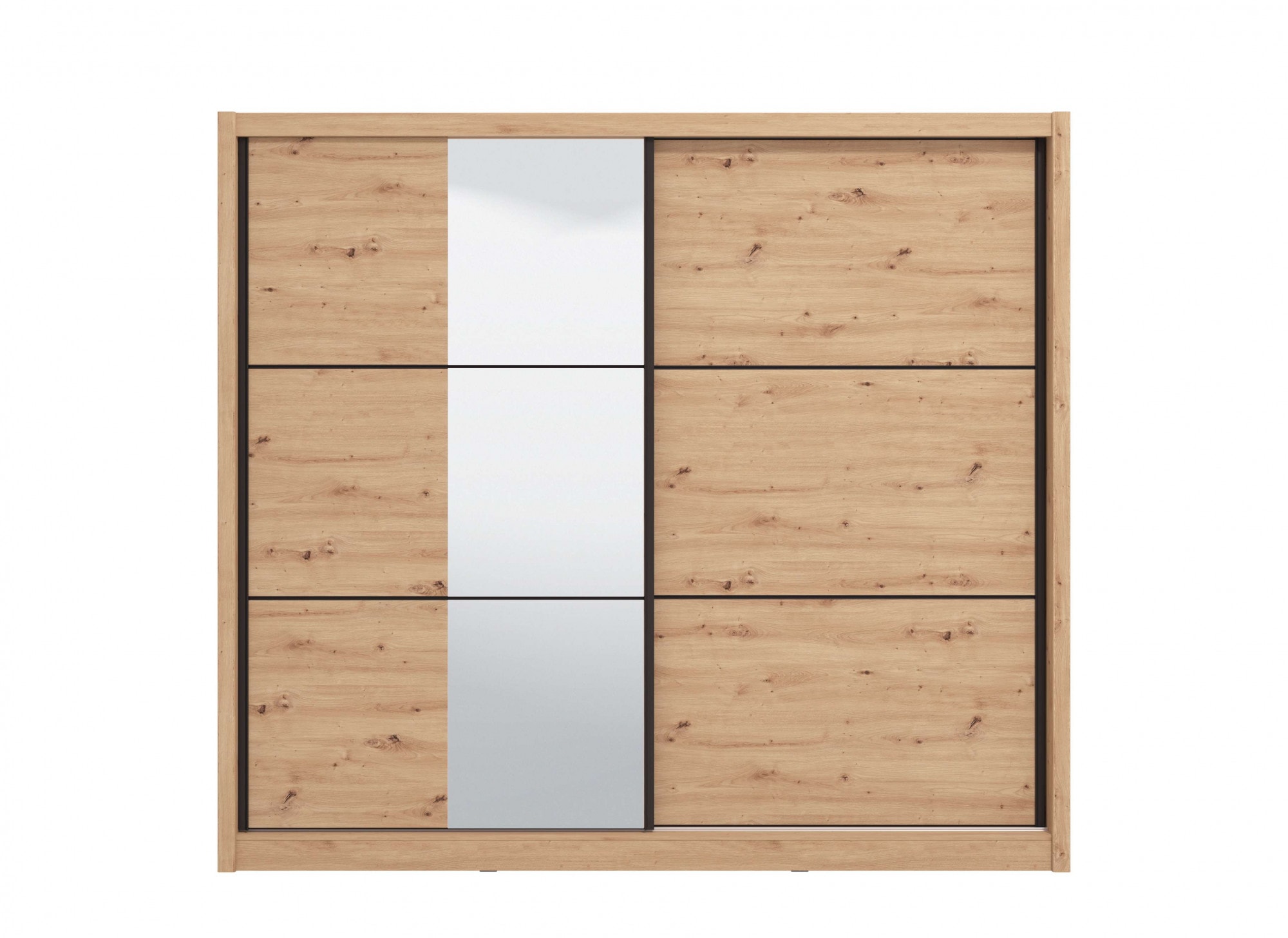 INOSIGN Schwebetürenschrank »Navara Kleiderschrank mit Spiegel Wäscheschrank Garderobe« Kleiderschrank mit Spiegel, FSC®-zertifiziert, 242,5x215,5x61cm