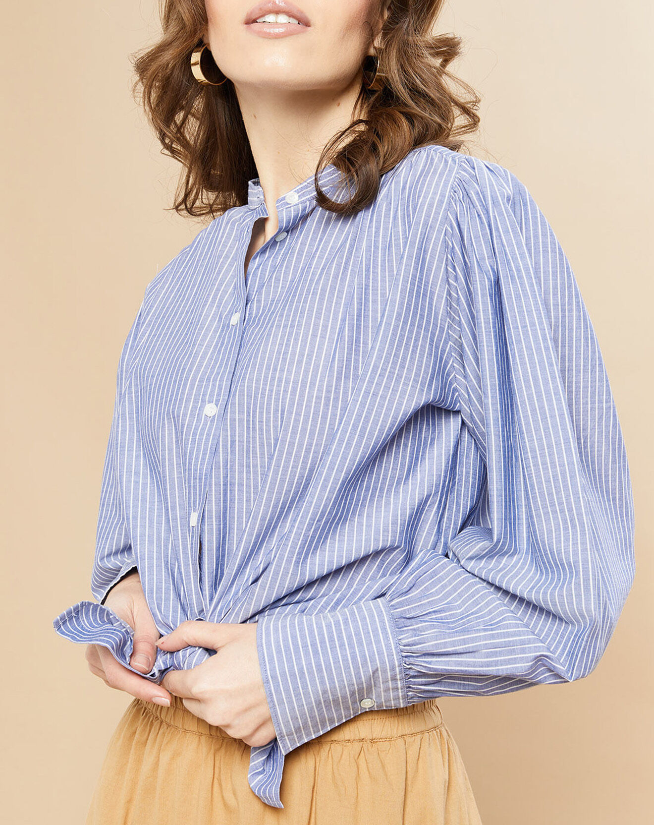 Hartford Chemise Calypso rayée bleue