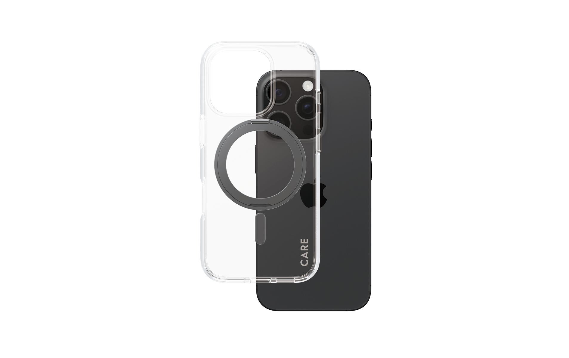 Back Cover Feature Kickstand iPhone 16 Pro SchwarzSchutzhülle für das Apple iPhone 16 Pro