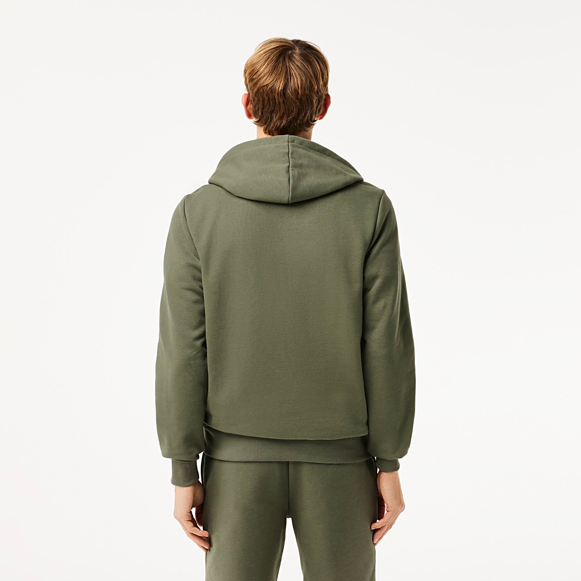 Sweatshirt Jogger zippé homme en molleton Lacoste avec poche kangourou Sweatshirts - Vert - Lacoste - Homme