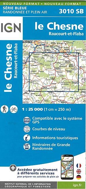 IGN - 3010 SB LE CHESNE 1 25 000