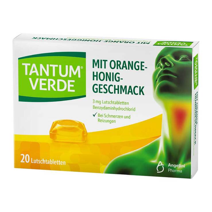 Tantum Verde mit Orange-Honiggeschmack 3 mg Lutschtabletten, 20 St