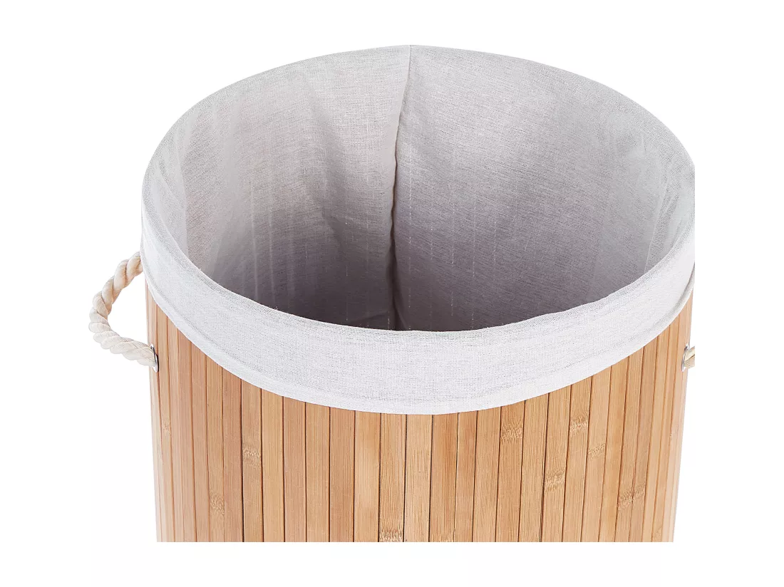 Panier en bambou teinte bois clair 60 cm SANNAR