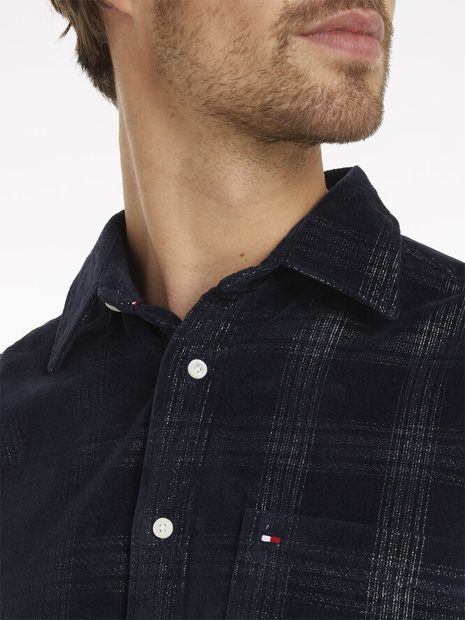 Tommy Hilfiger CORDUROY CHECK RF SHIRT Desert sky / multi