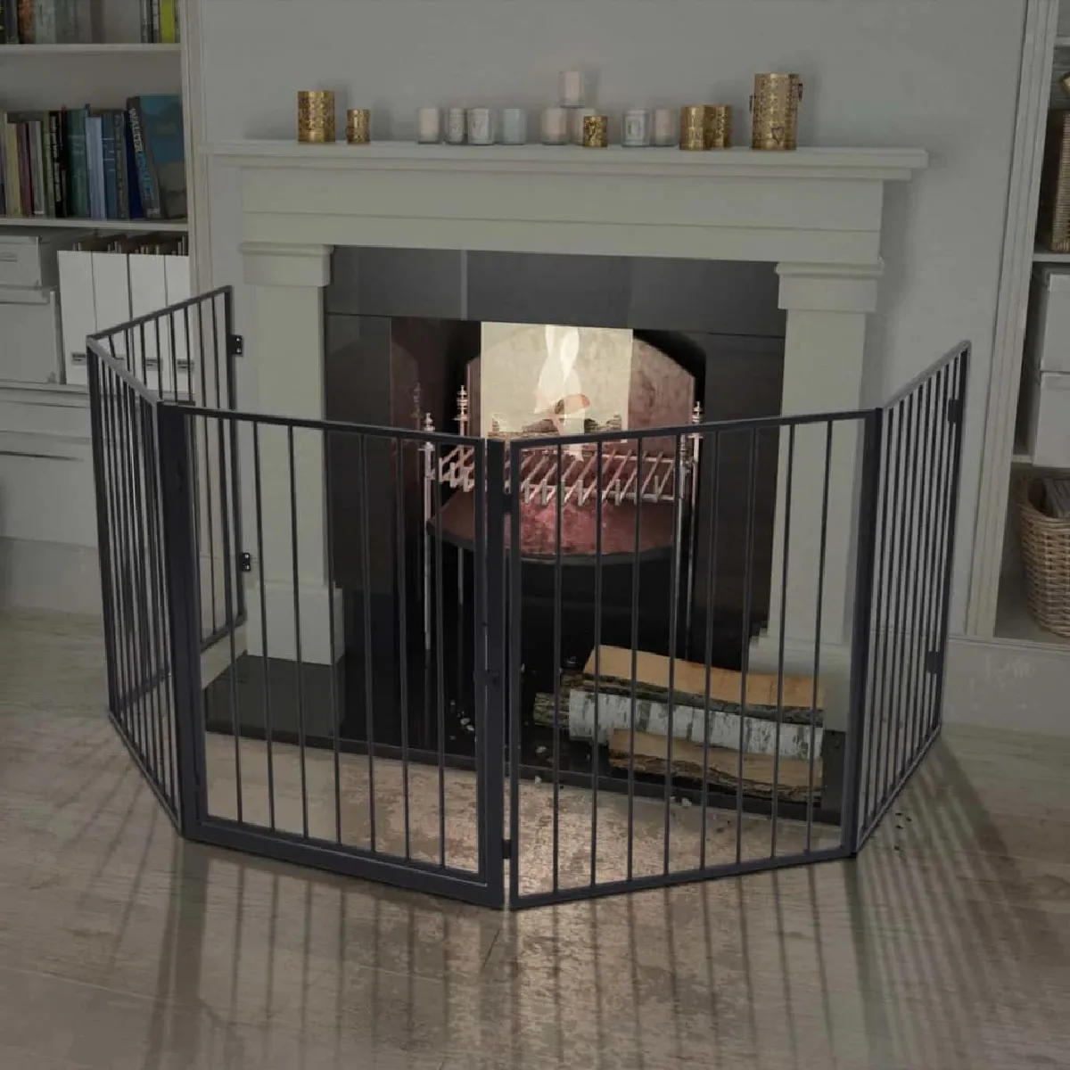 VidaXL Clôture Cheminée Animaux
