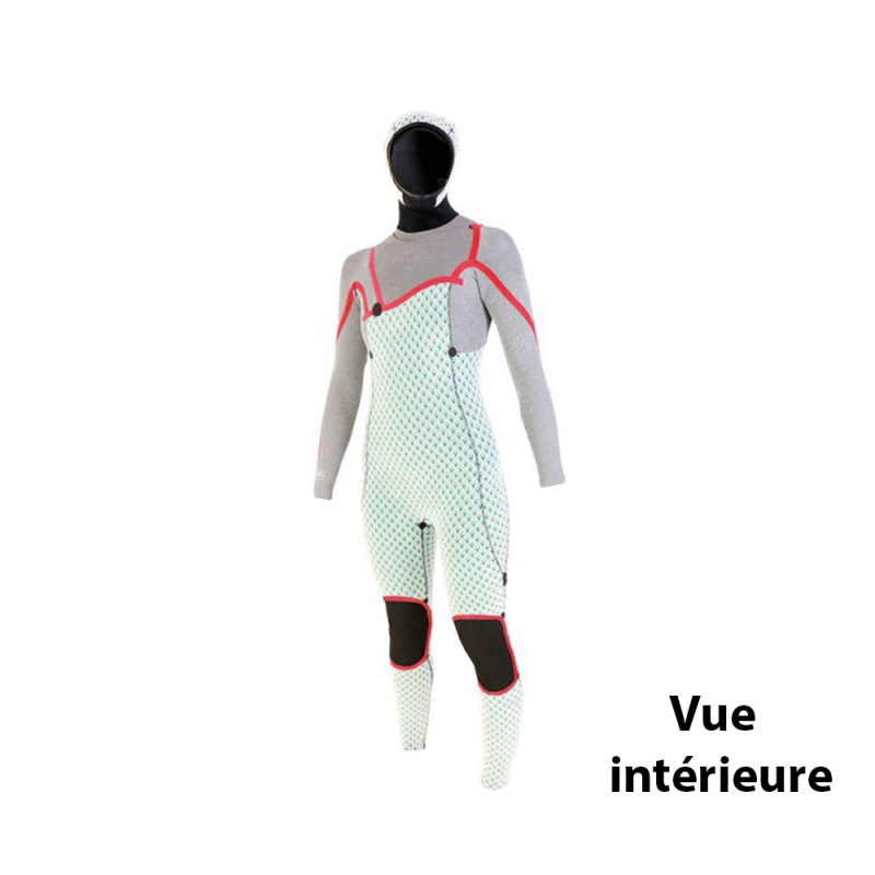 COMBINAISON CAGOULE FEMME SOORUZ GURU 6/4 FRONTZIP OYSTERPRENE NOIR