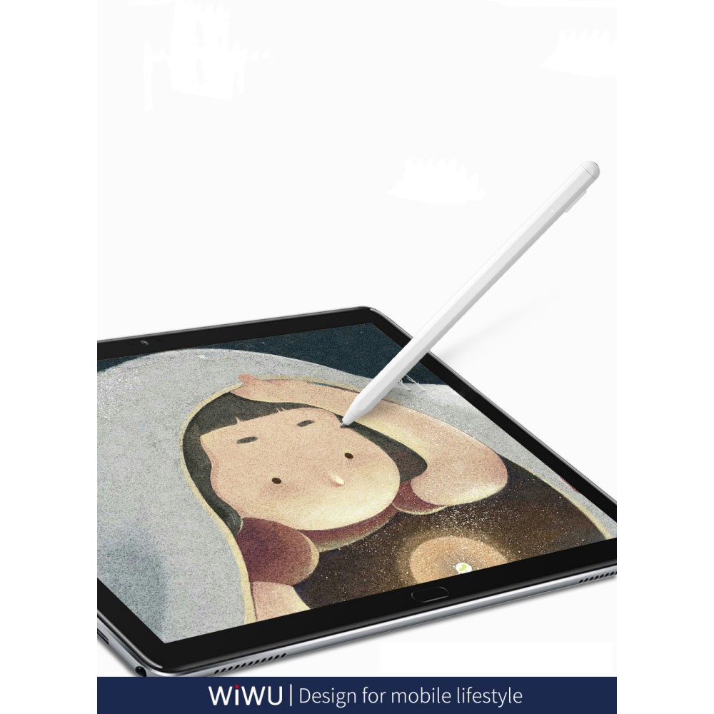 Magnetischer Touch Pen Stylus Pencil Universal (iOS / Android) - Weiss
